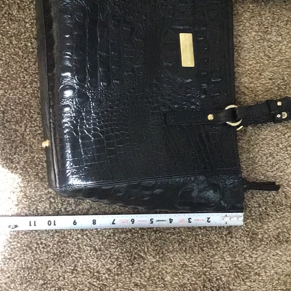 Brahmin Black Leather Large Carry All Travel Tote Bag - Picture 14 of 16